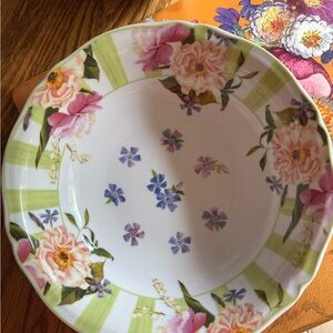 Mackenzie Childs Floral Porcelain Dinner Plate